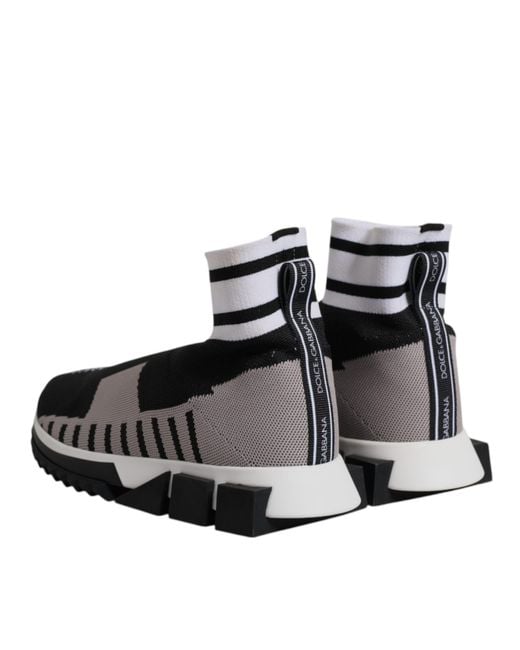 Dolce & Gabbana Black Portofino Slipon Sneaker Chunky Sole