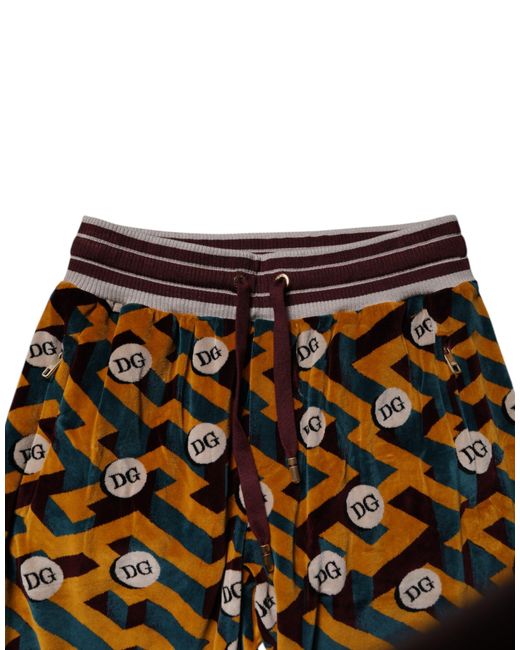 Dolce & Gabbana Black Logo Monogram Jogger Sweatmen's Pants for men