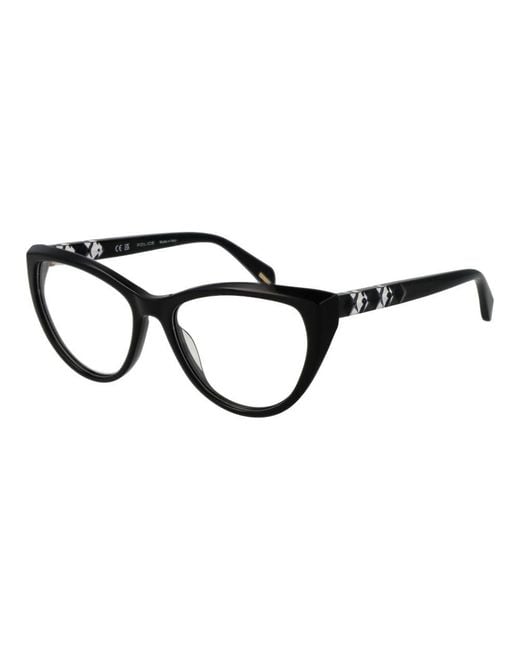 Police Black Plastic Glasses (Frames)