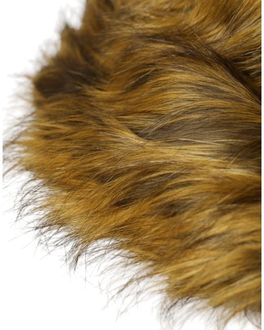 Dolce & Gabbana Green Modacrylic Faux Fur Bucket Hat