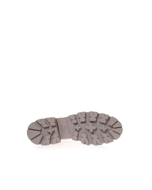 McQueen Gray Chic Leather Boots For Elegant Steps