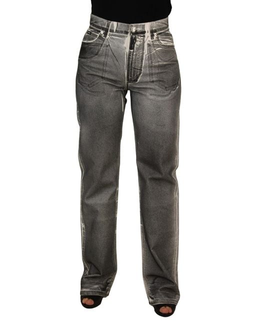 Dolce & Gabbana Black High Waist Denim Elegance