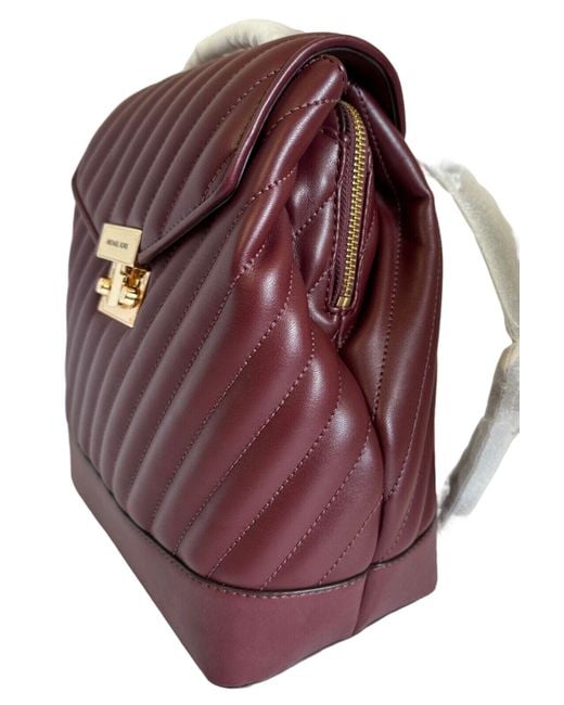 Michael Kors Rose Vegan Leather Chain Backpack in Red Lyst