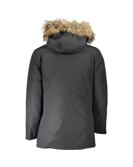 Woolrich Gray Cotton Jacket for men