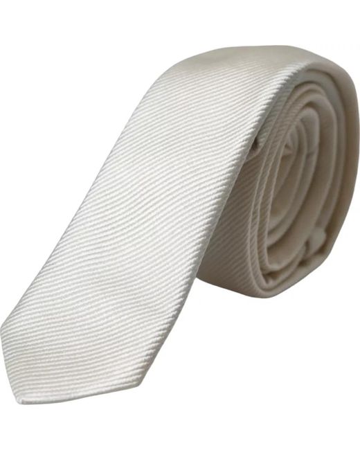 Dolce & Gabbana Black Solid Silk Adjustable Tie for men