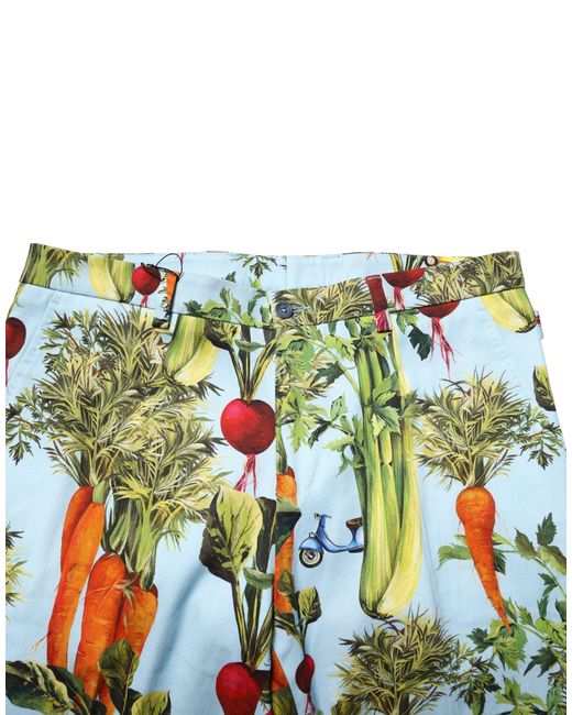 Dolce & Gabbana Green Cotton Tapered Pants for men