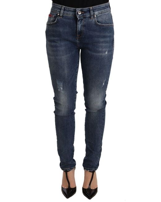 Dolce & Gabbana Dolce Gabbana Blue Wash Skinny Denim Cotton Stretch Jeans
