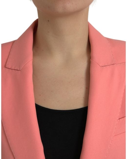 Dolce & Gabbana Pink Chic Peak Lapel Blazer