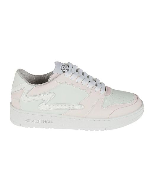METAL GIENCHI White Icx Low Leather Sneakers