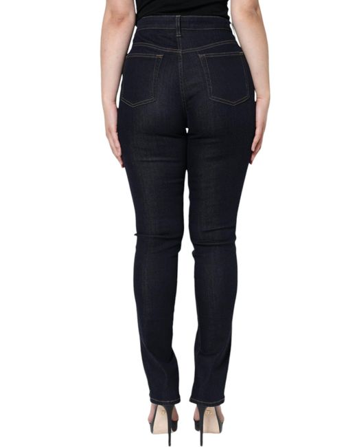 Dolce & Gabbana Blue Cotton Blend Skinny Denim Jeans