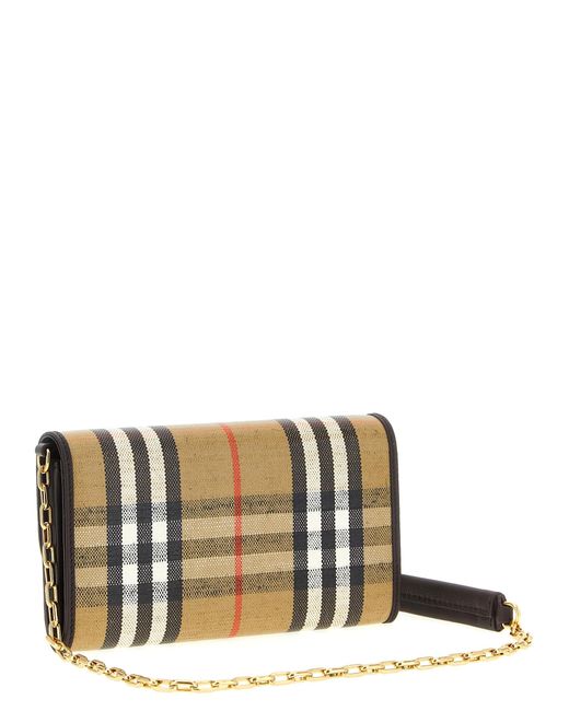 Burberry Gray 'Highlands' Wallet On Chain