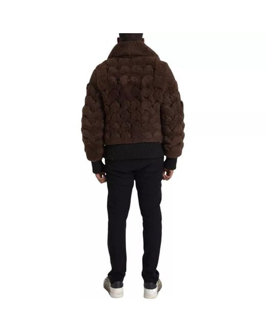 Bottega Veneta Black Fur Lamb Shearling Coat Jacket for men