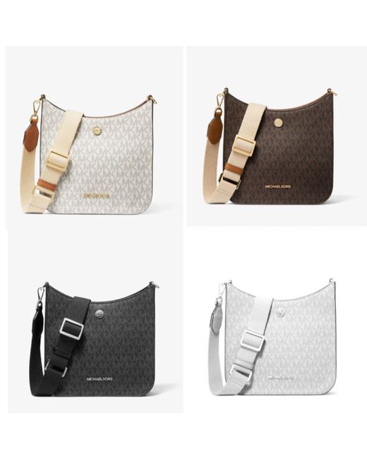 Michael Kors Briley Mk Signature Pvc Small Crossbody Messenger Bag in