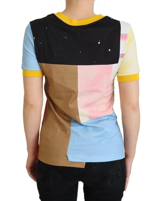 Dolce & Gabbana Multicolor Dg Love Colorblock Tee Tsh8068