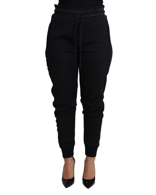Dolce & Gabbana Black Elegant Jogger Trouser With Iconic Logo