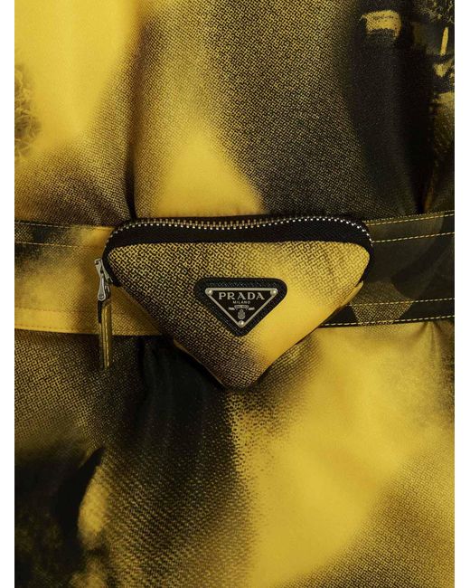 Prada Yellow Polyamide Parka for men