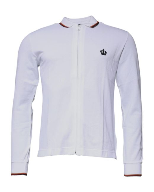 Dolce & Gabbana Blue Zip-Throughs for men