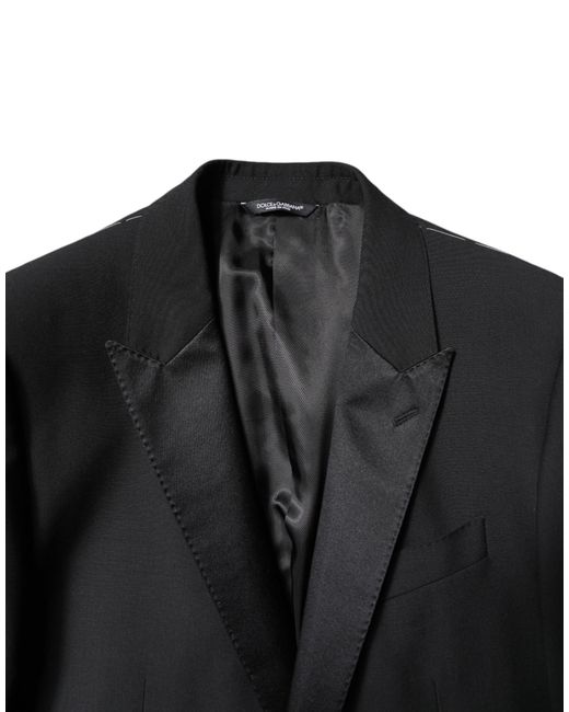 Dolce & Gabbana Black Wool Single Breasted Blazer Jacket for men