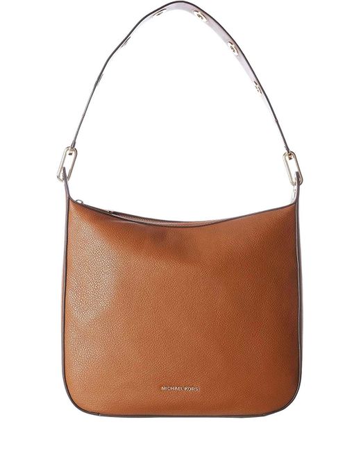 Michael Kors Leather Raven Shoulder in Brown Lyst UK