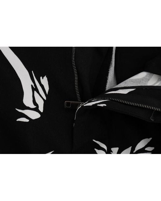 Dolce & Gabbana Black Tree Cotton Stretch Pants for men