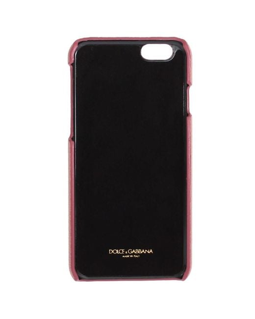 Dolce & Gabbana White Leather Heart Crystal Phone Case
