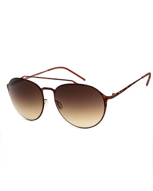 Italia Independent Brown Metal Sunglasses