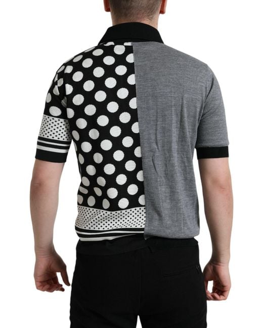 Dolce & Gabbana Black Jumper Cardigan Polo Sweater for men