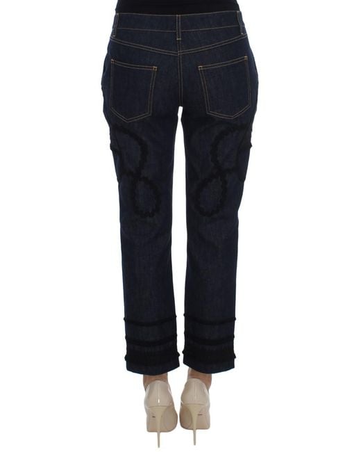 Dolce & Gabbana Black Denim Cotton Capri Torero Jeans