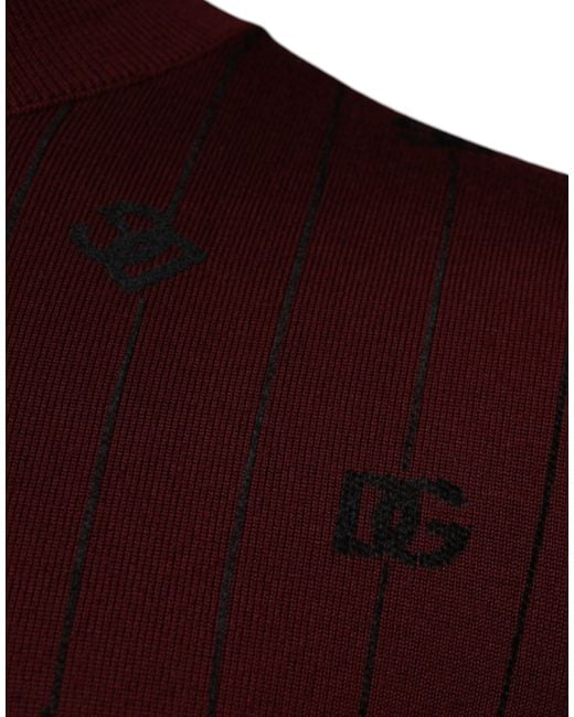 Dolce & Gabbana Red Turtlenecks for men