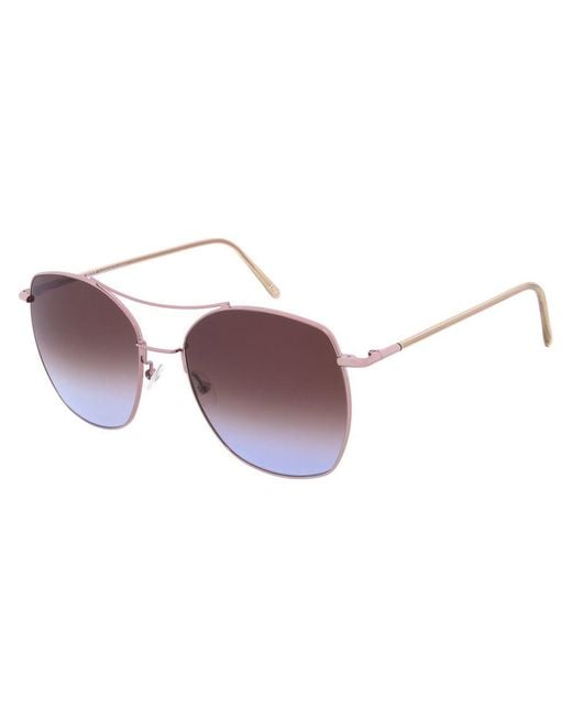 Andy Wolf Brown Metal Sunglasses