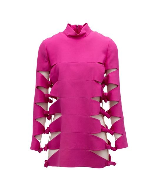 Valentino Garavani Pink Mini Cut-Out Dress