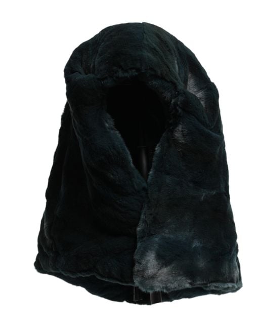 Dolce & Gabbana Black Weasel Fur Beanie Hat