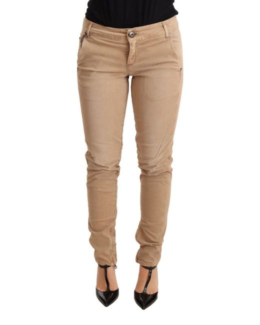 Ermanno Scervino Black Chic Low Waist Skinny Cotton Trousers