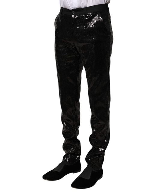 Dolce & Gabbana Black Slim-Fit Trousers for men