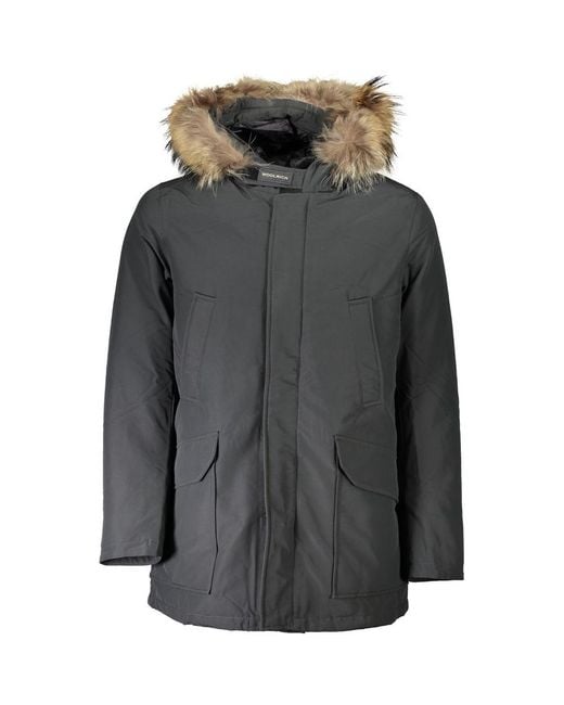 Woolrich Gray Cotton Jacket for men