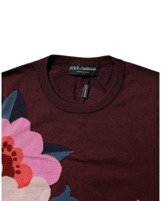 Dolce & Gabbana Red Round-Neck Knitwear