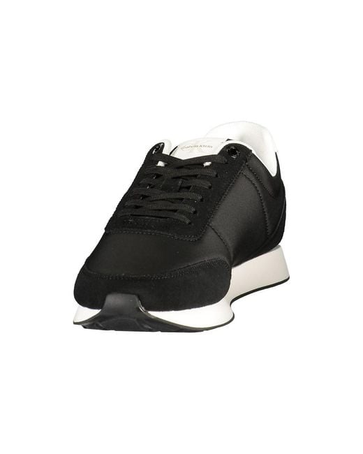 Calvin Klein Black Polyester Athletic Sneakers for men