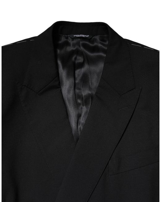 Dolce & Gabbana Black Martini Double Breasted Suit Jacket for men