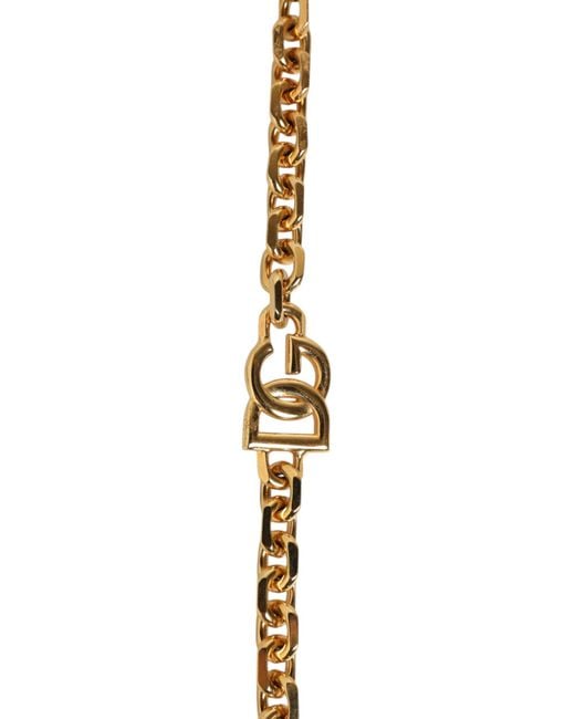 Dolce & Gabbana White Leather Chain Bag Accessory Shoulder Strap