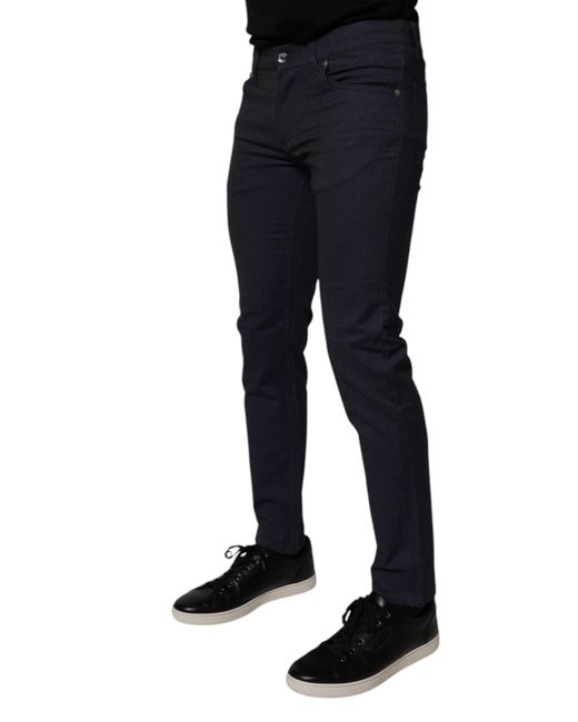 Dolce & Gabbana Blue Slimfit Cotton Stretch Jeans for men