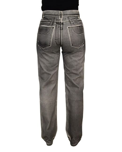 Dolce & Gabbana Black High Waist Denim Elegance