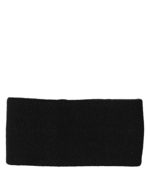 Dolce & Gabbana Black Cashmere Knitted Logo Head Band One Size for men