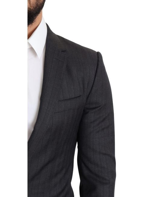 Dolce & Gabbana Blue Wool Single Breasted Coat Martini Blazer for men