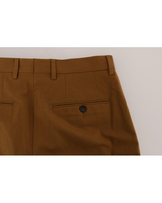 Dolce & Gabbana Brown Stretch Cotton Pants for men