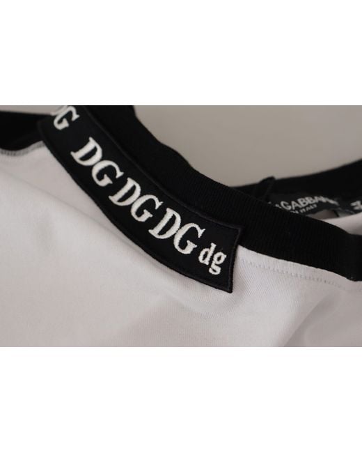 Dolce & Gabbana Gray Elegant Round Neck Slogan Tee