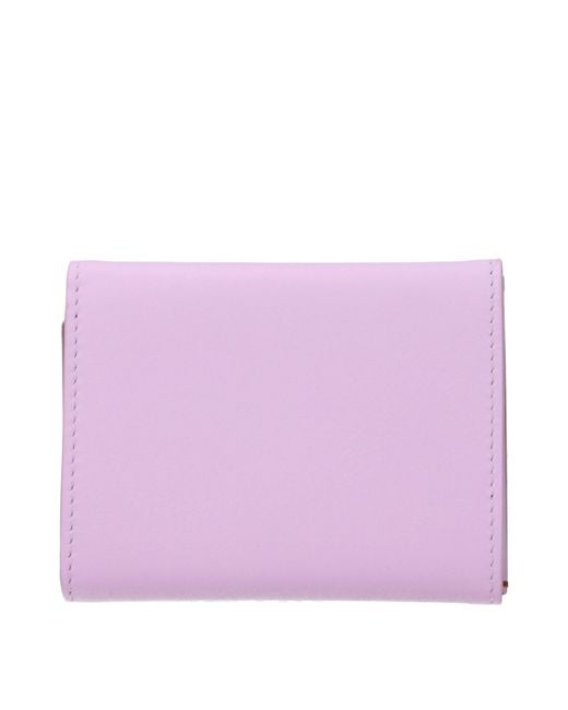 Jil Sander Purple Leather Wallet