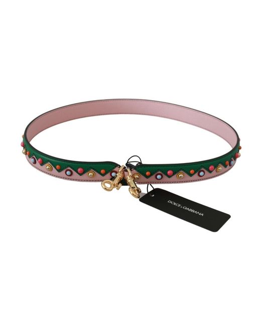 Dolce & Gabbana Green Elegant Leather Shoulder Strap for men