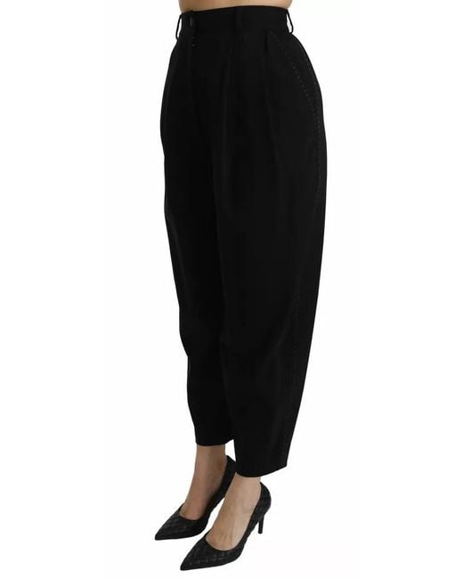 Dolce & Gabbana Black Cropped Trousers