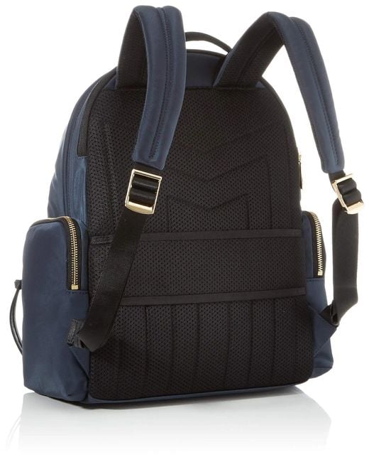 Michael Kors Leather Prescott Large Backpack Bag in Blue (Black) Save