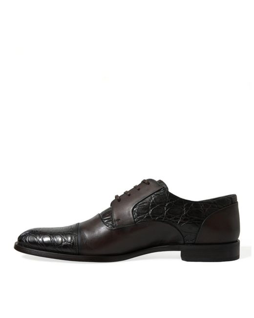 Dolce & Gabbana Black Exotic Leather Formal Dress Shoes for men